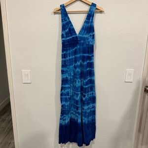 Gypsy 05 Blue Tie-Dye Maxi Dress - M